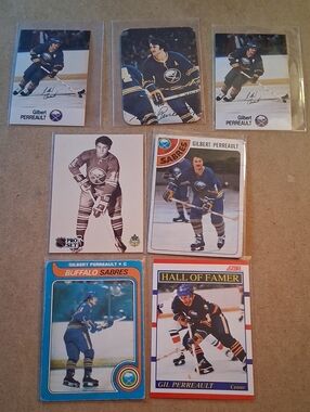 Gilbert Perreault Buffalo Sabres Hockey Card Lot - Blue & Gold
